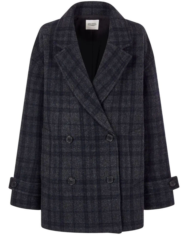 STUDIO TOMBOY Karierter Mantel - Grau Grau