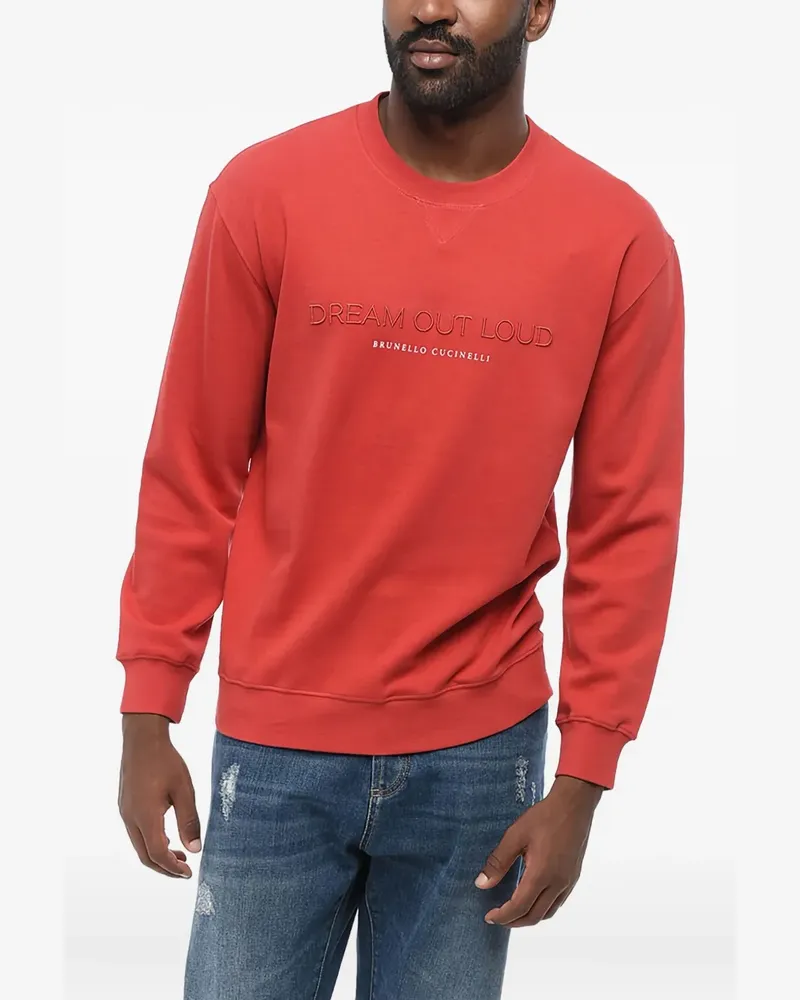 Brunello Cucinelli Sweatshirt mit Stickerei - Rot Rot