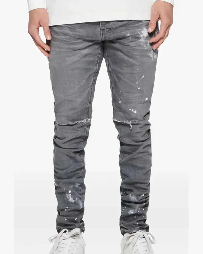 PURPLE BRAND Stadium Dapple "Grey" Jeans - Grau Grau