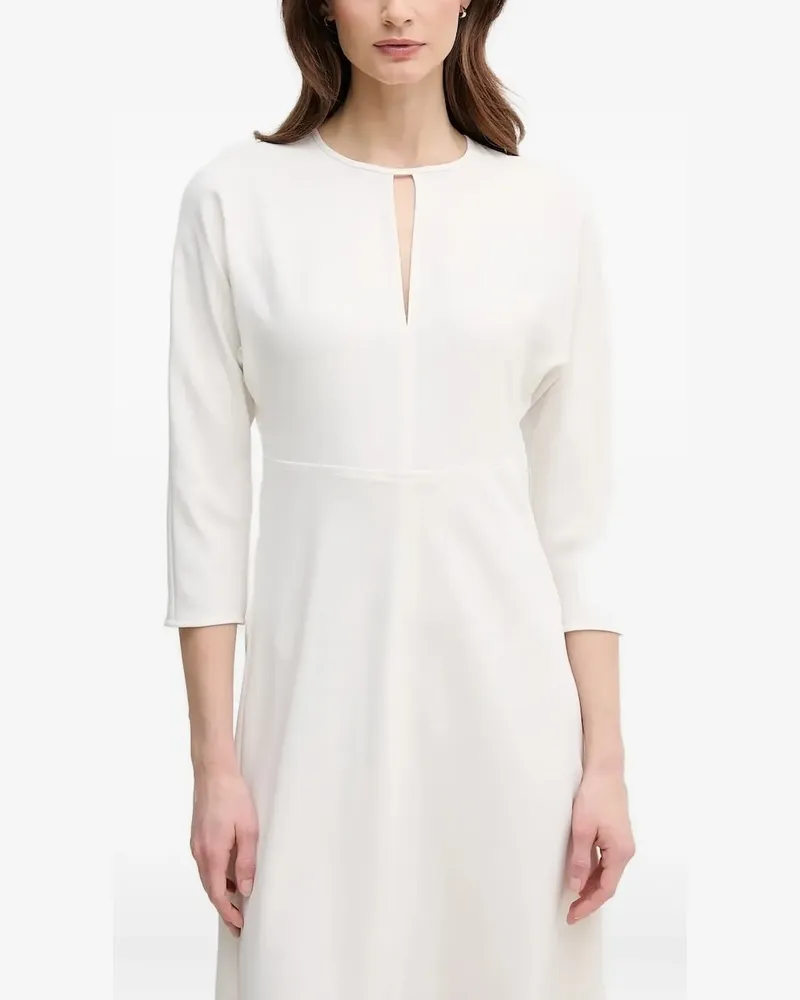 JOOP! A-Linien-Kleid mit Schlüssellochausschnitt - Weiß Weiß