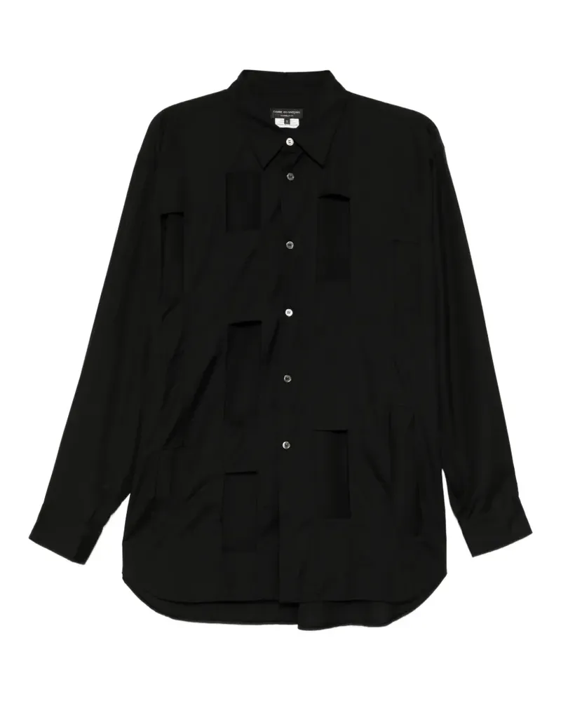 Comme des Garçons cut-out long-sleeve shirt - Schwarz Schwarz