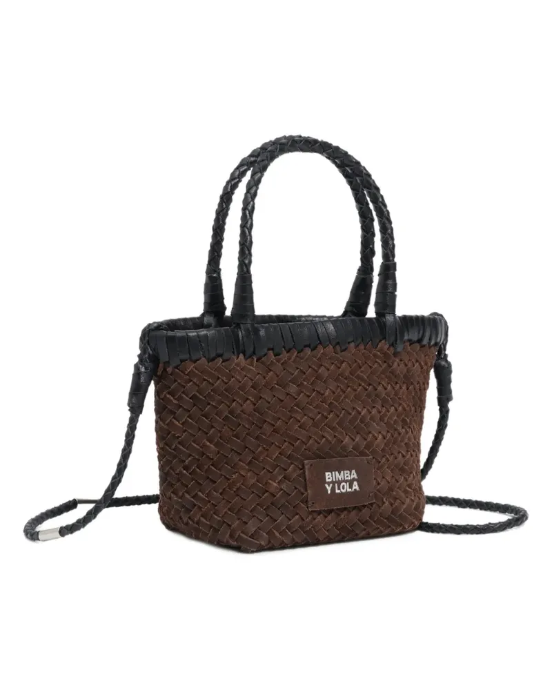 BIMBA Y LOLA Mini Umhängetasche aus Wildleder in der Farbe Chocolate - Braun Braun