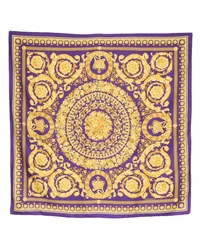 Versace Seidenschal mit Blumen-Print Violett