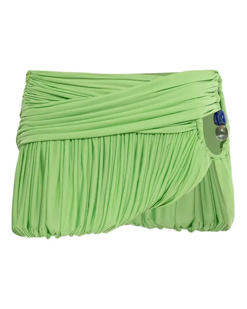 Christopher Esber draped beaded skirt - Grün Grün
