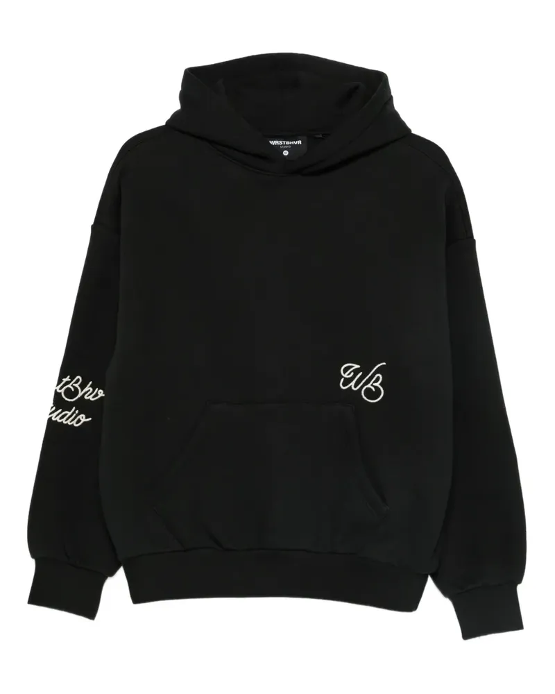 WRSTBHVR Hoodie mit Logo-Stickerei - Schwarz Schwarz