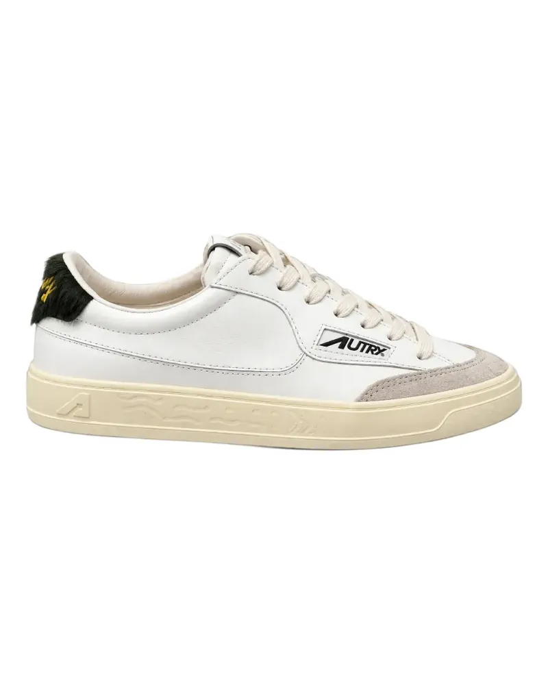 AUTRY Windscape Low Sneakers aus weißem und militärischem Leder Weiß