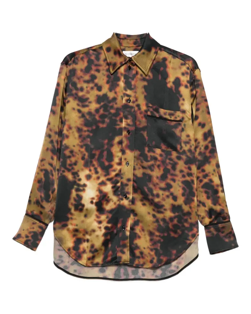 Victoria Beckham tortoiseshell-print shirt - Braun Braun