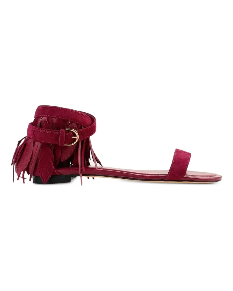 TOD'S Flache Cuoio Sandalen aus Wildleder - Rot Rot