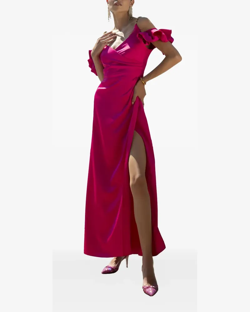 Hanita Kleid mit Rüschen - Rosa Rosa