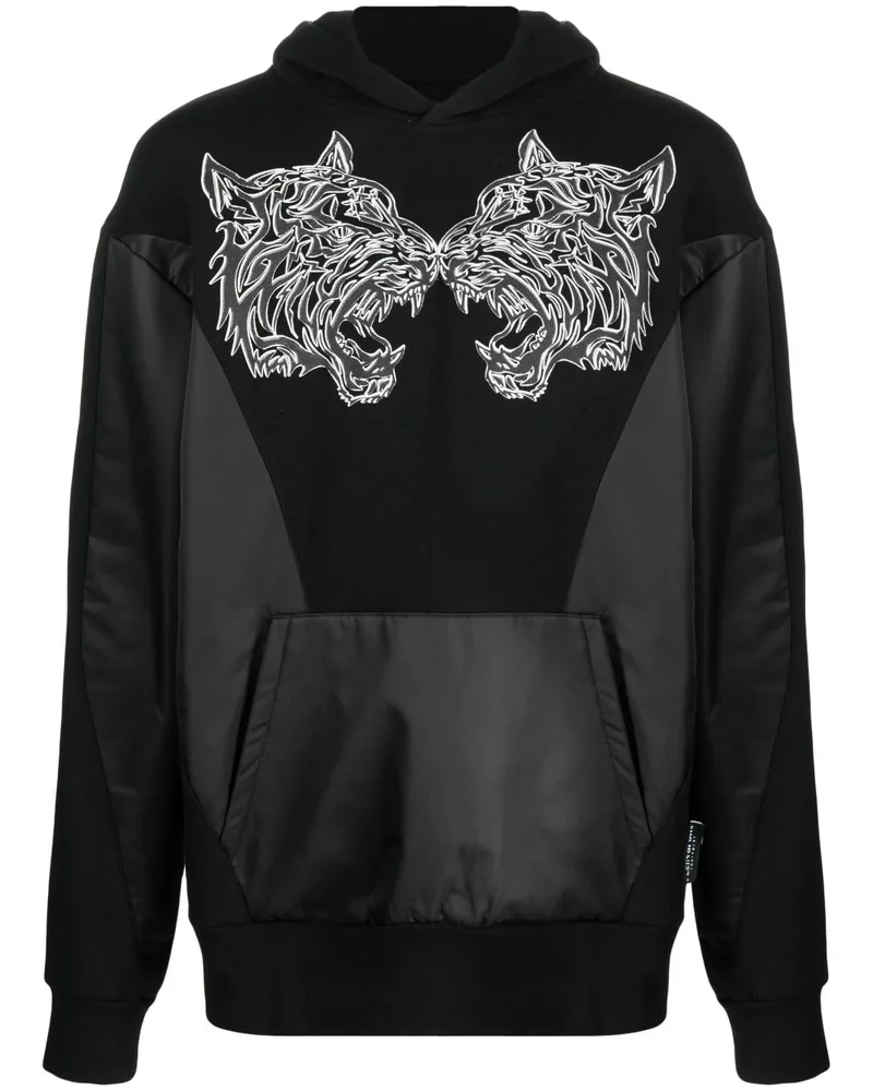 Philipp Plein Hoodie mit Tiger-Print - Schwarz Schwarz