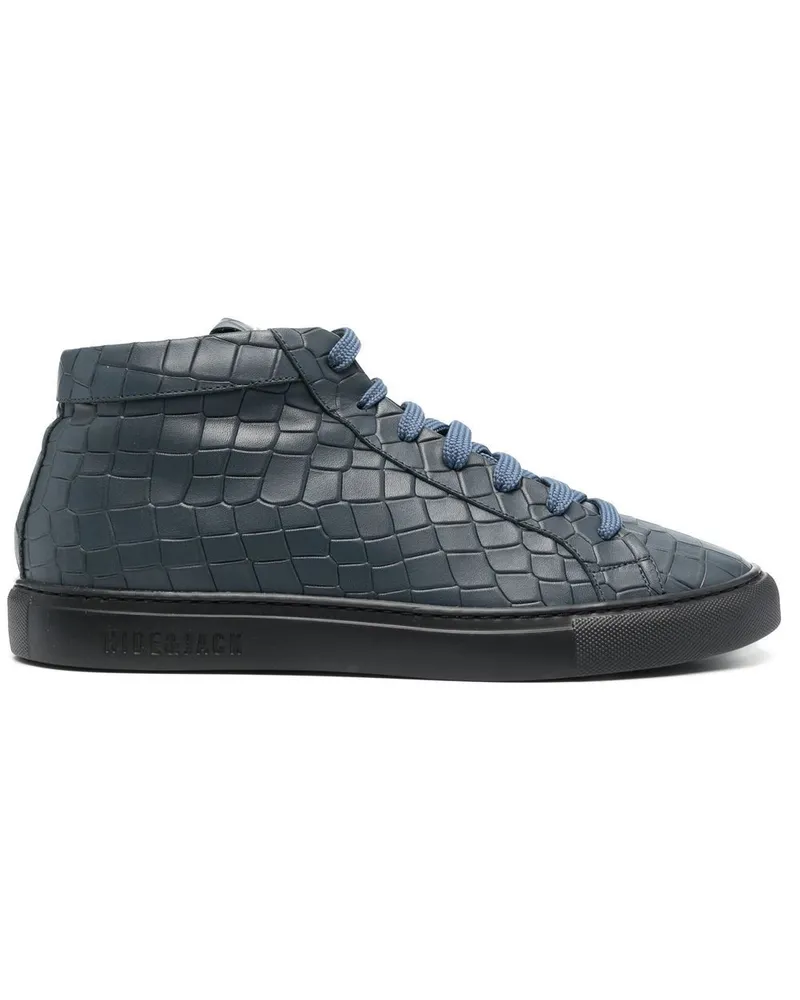 Hide & Jack High-Top-Sneakers mit Kroko-Effekt - Blau Blau