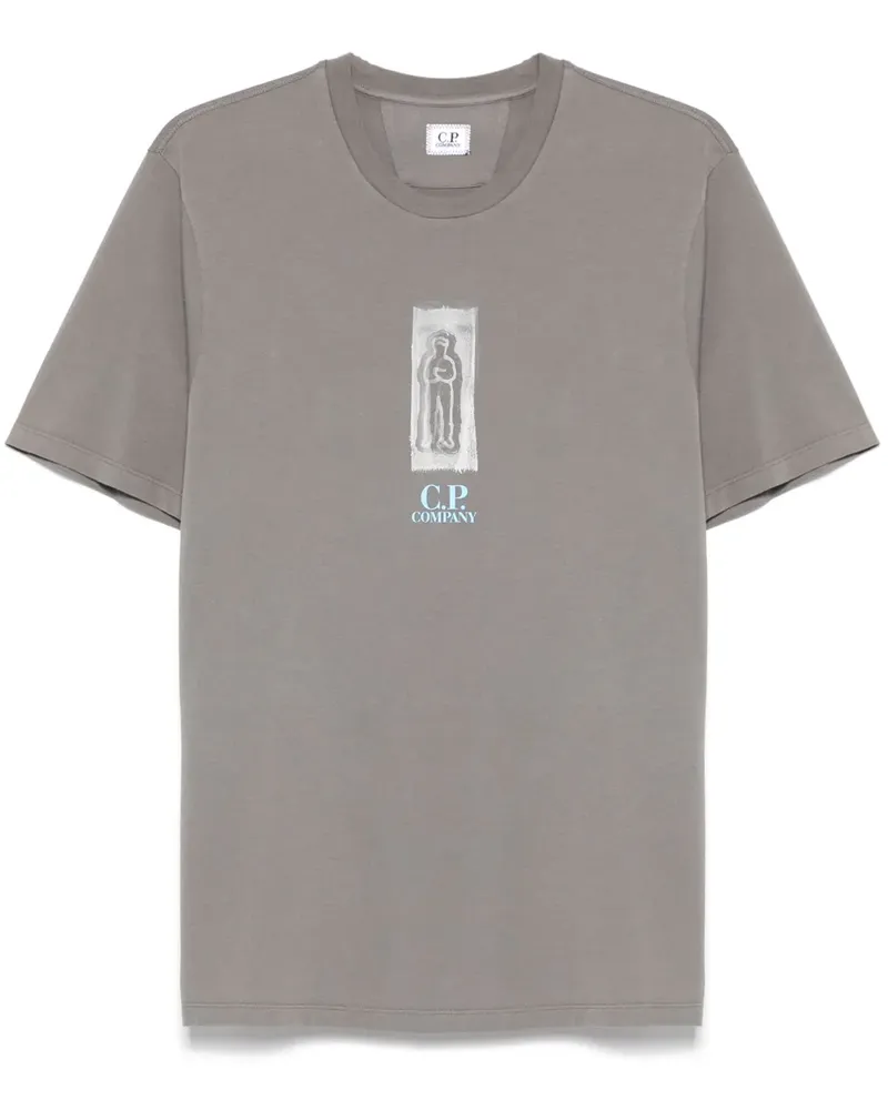C.P. Company T-Shirt mit Logo-Print - Grau Grau