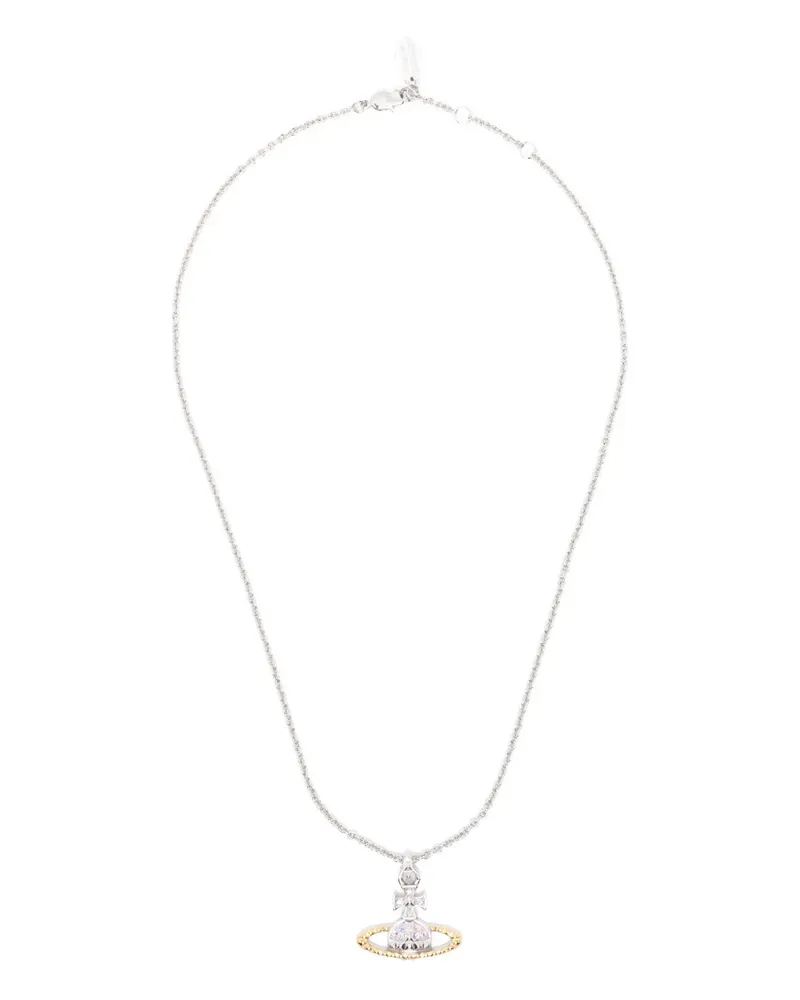 Vivienne Westwood Mayfair crystal-pendant necklace - Silber Silber