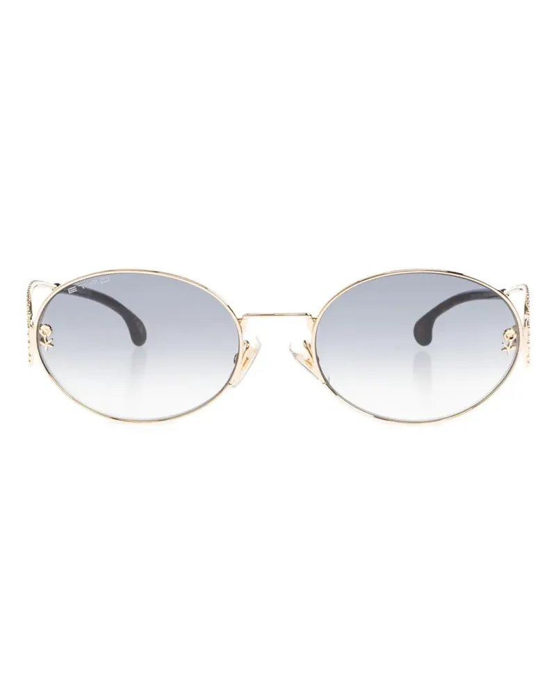 Etro Sonnenbrille mit rundem Gestell - Gold Gold