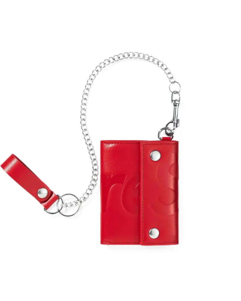 Supreme Being leather chain wallet - Rot Rot