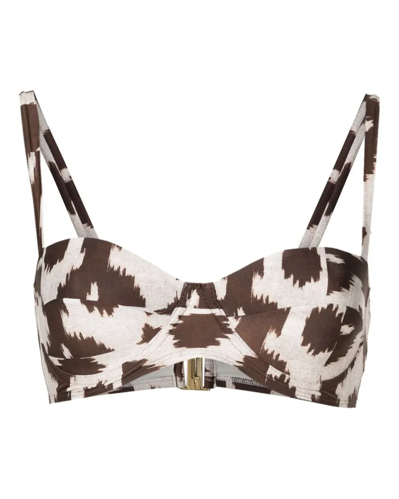 Lenny Niemeyer Bikinioberteil mit abstraktem Print - Nude Nude
