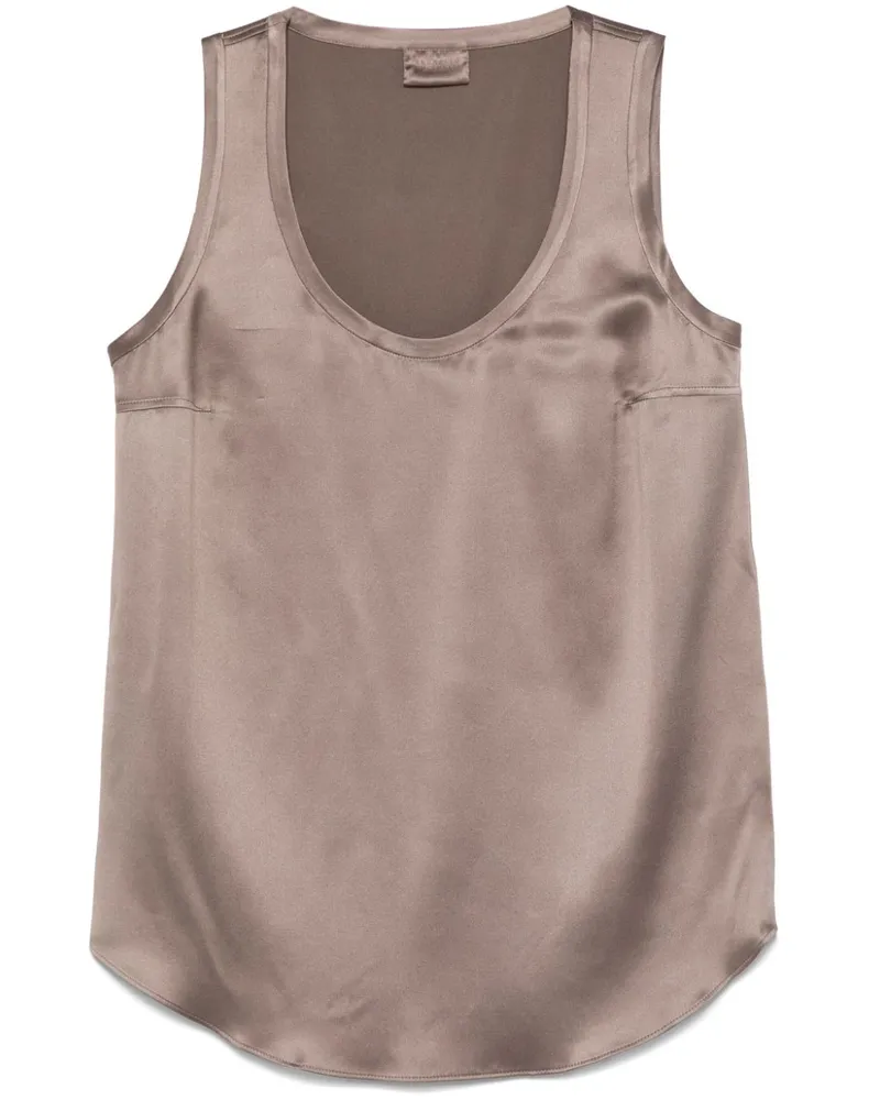 Brunello Cucinelli Oberteil aus Satin - Braun Braun