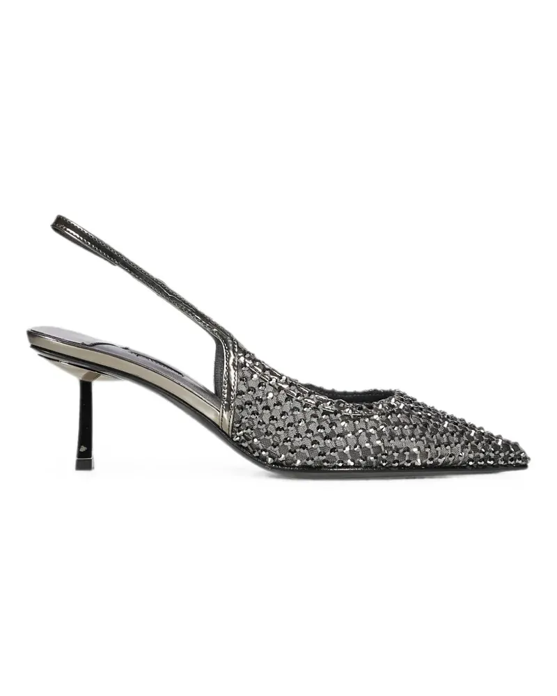Le Silla crystal-embellished mesh pumps - Grau Grau