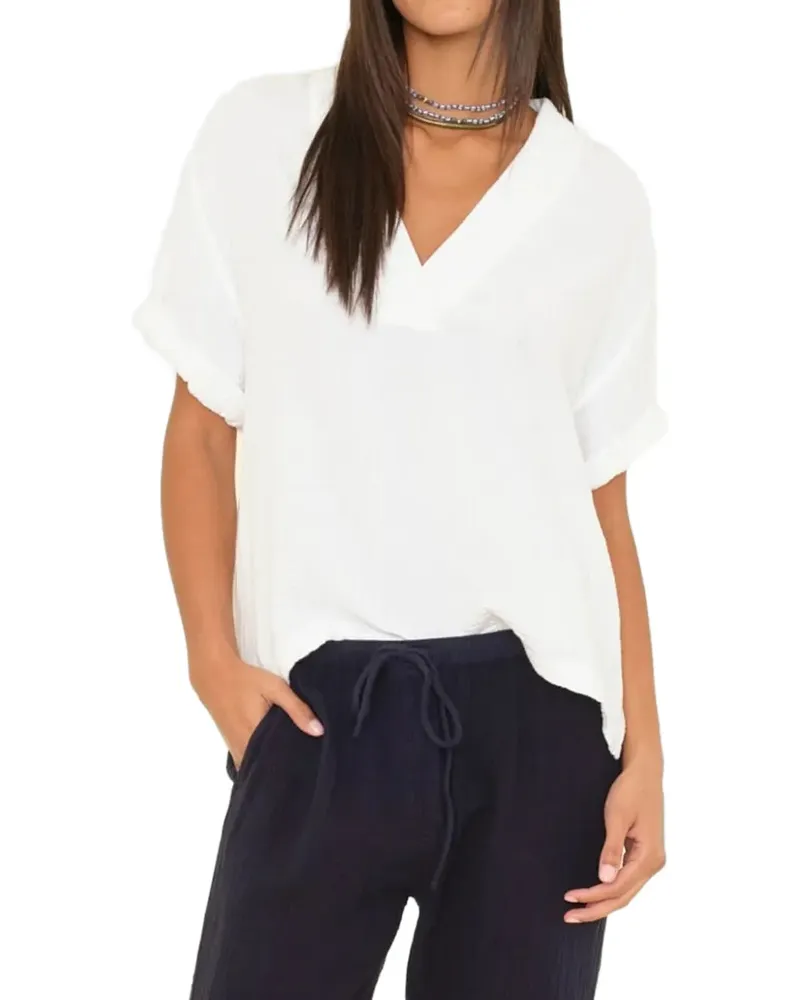 Xírena Avery crinkled-texture top - Weiß Weiß