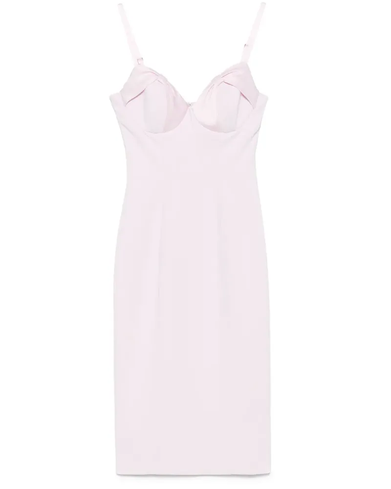 Elisabetta Franchi Krepp-Midikleid mit Satinschleife - Rosa Rosa