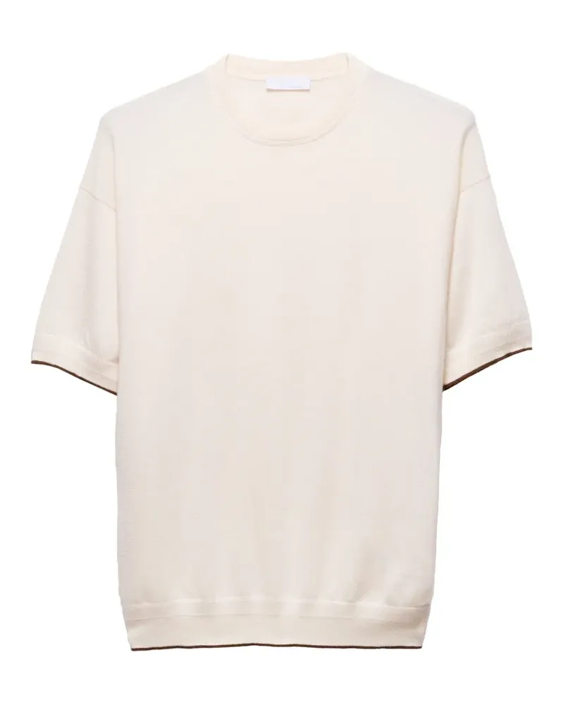 Prada Kaschmirpullover mit rundem Ausschnitt - Nude Nude