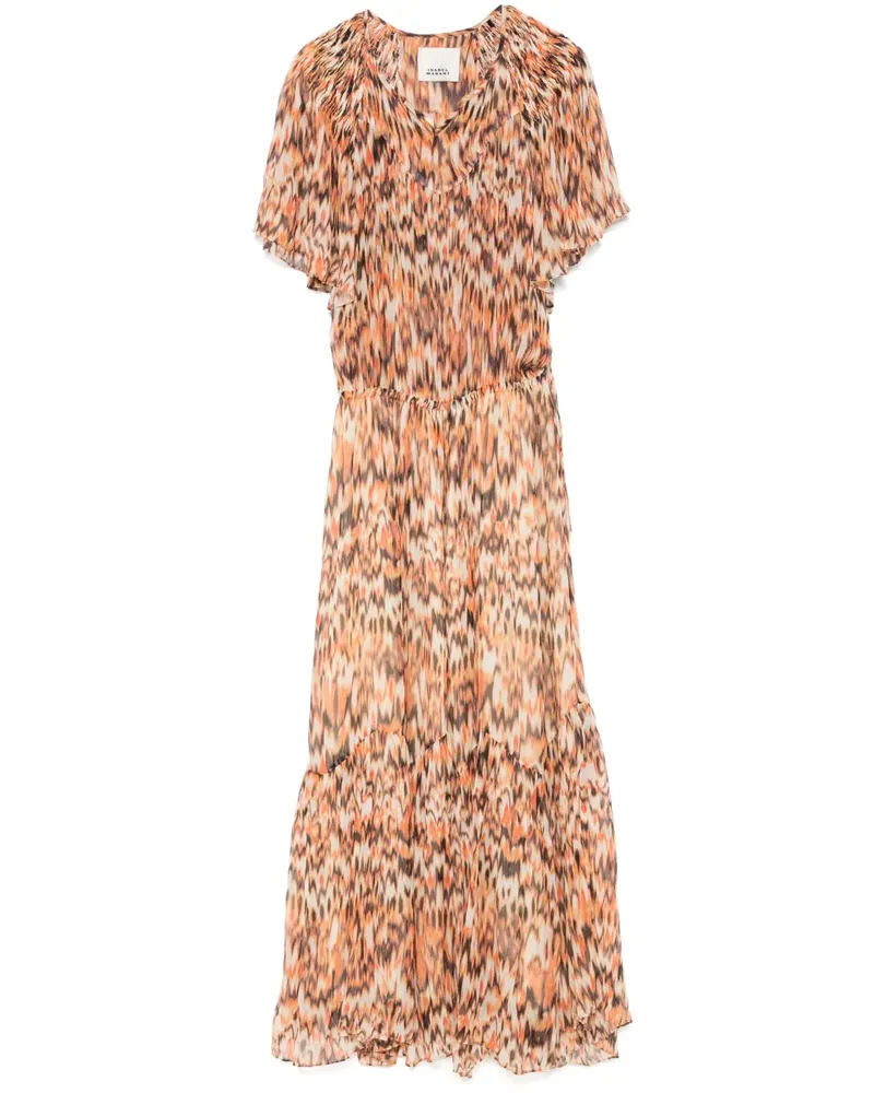Isabel Marant Odelia Midikleid - Orange Orange