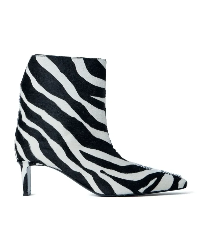 KHAITE animal print pointed toe boots - Schwarz Schwarz
