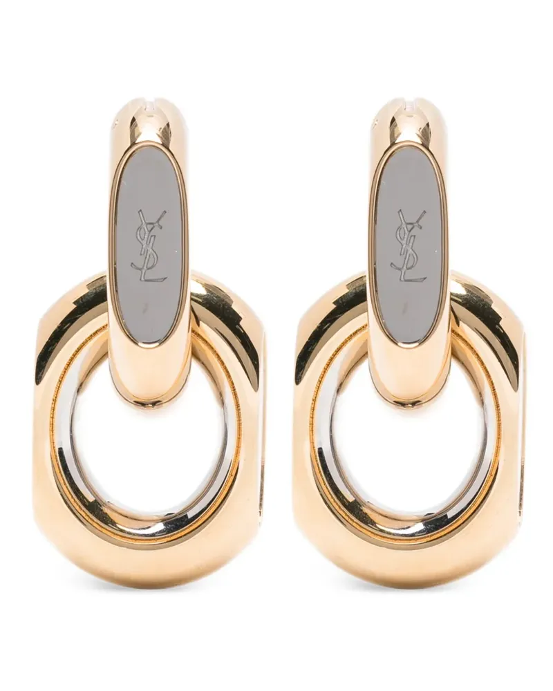 Saint Laurent Ohrringe mit Logo - Gold Gold