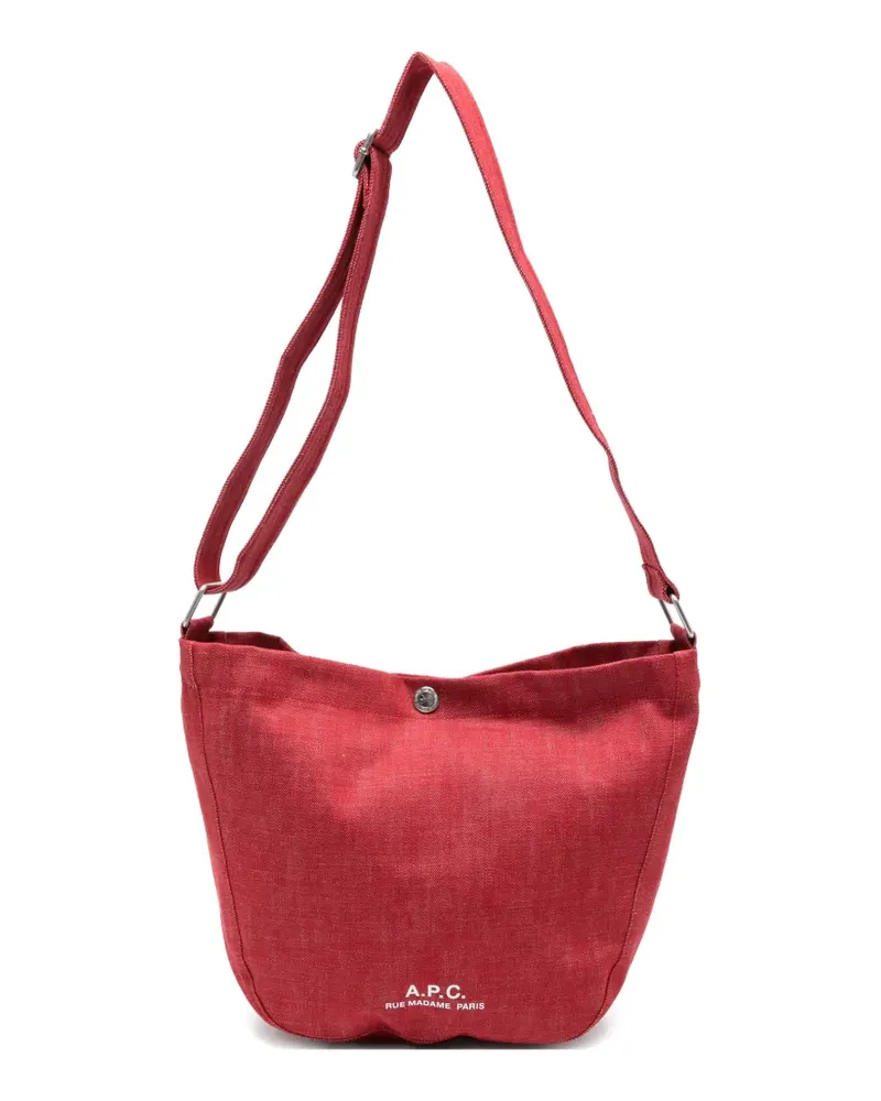 A.P.C. Journal logo-print shoulder bag - Rot Rot