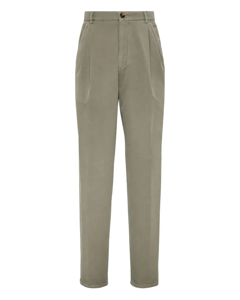 Brunello Cucinelli Hose mit geradem Bein - Grün Grün
