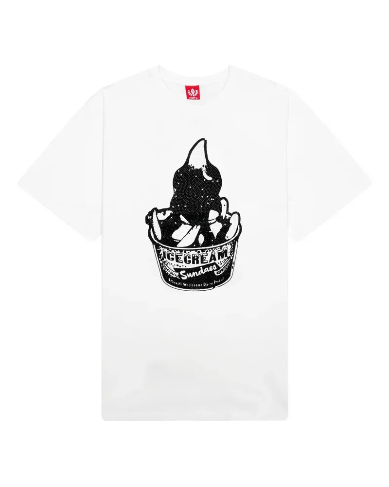ICECREAM logo-print T-shirt - Weiß Weiß
