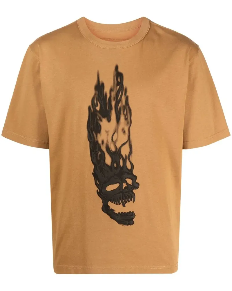 Heron Preston T-Shirt mit grafischem Print - Braun Braun