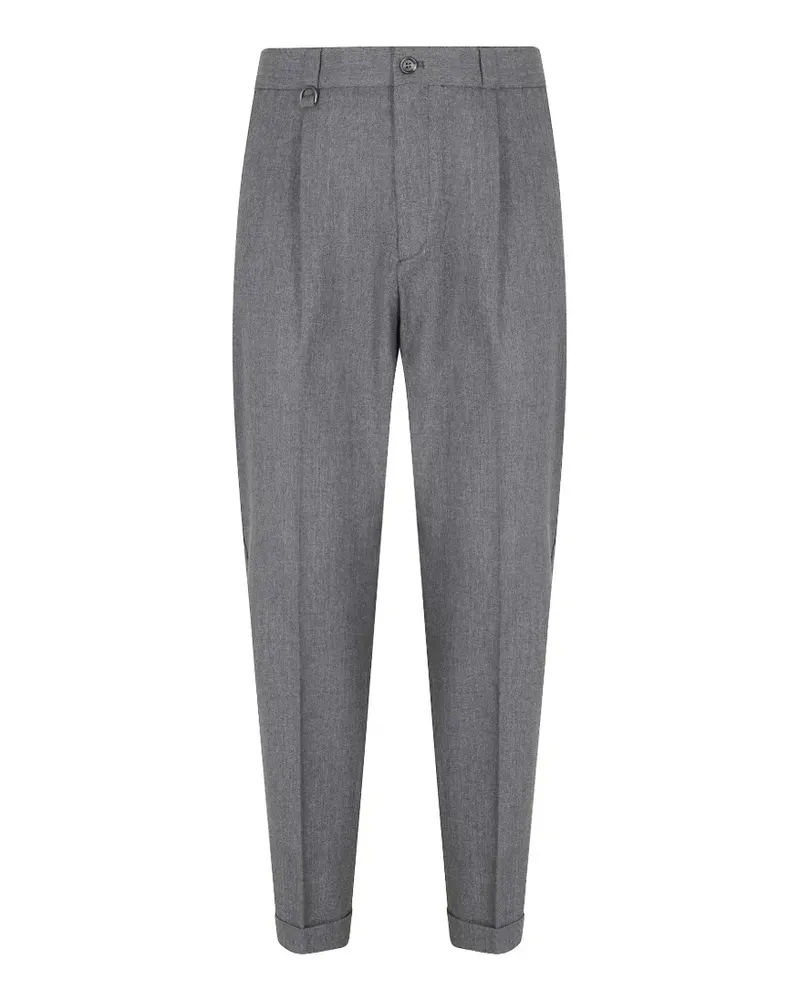 Paolo Pecora Milano pleated turned-up trousers - Grau Grau