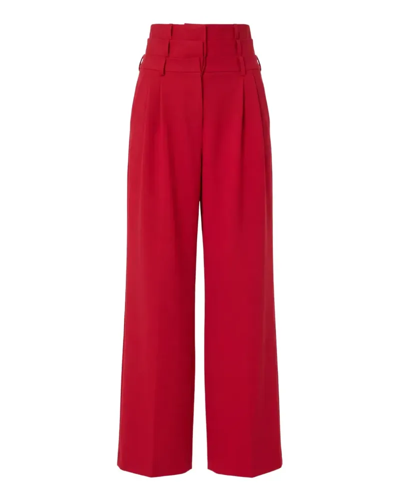 Monse Bundfaltenhose mit dreifachem Bund - Rot Rot