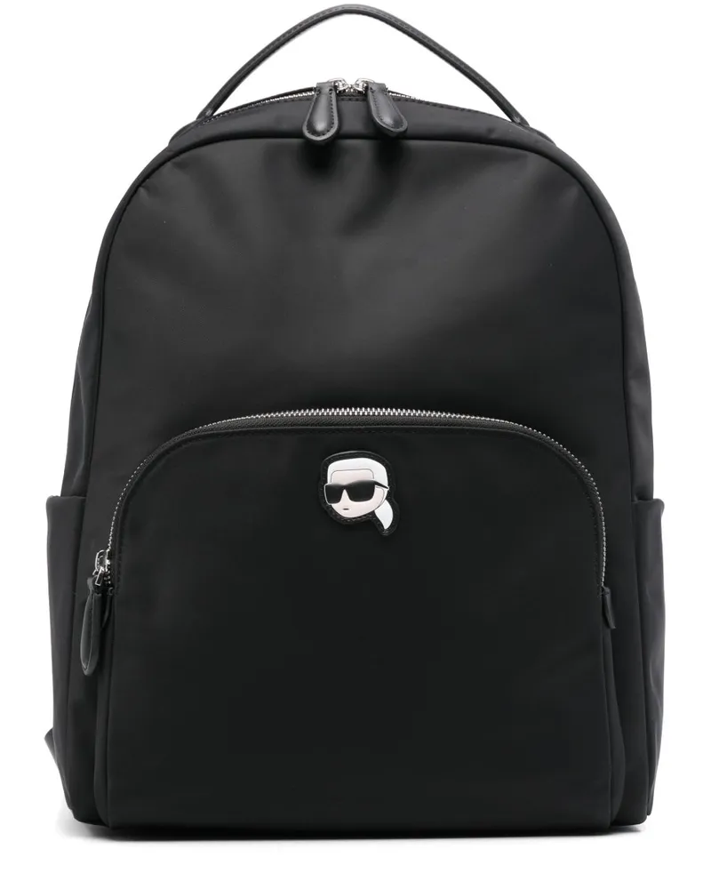 Karl Lagerfeld Rucksack mit Logo-Print - Schwarz Schwarz