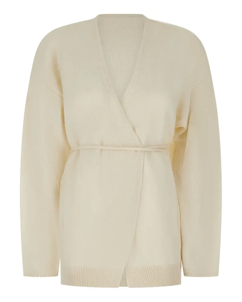 Laneus belted wrap cardigan - Nude Nude