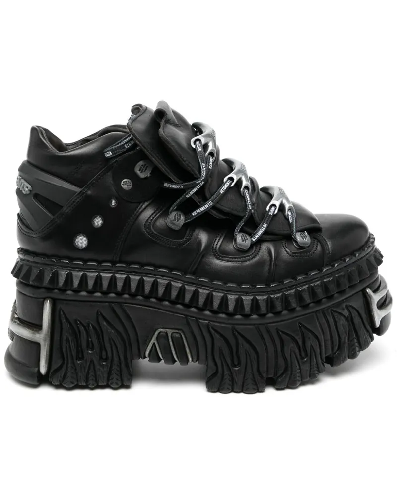 VETEMENTS Stiefel mit Schnürung - Schwarz Schwarz
