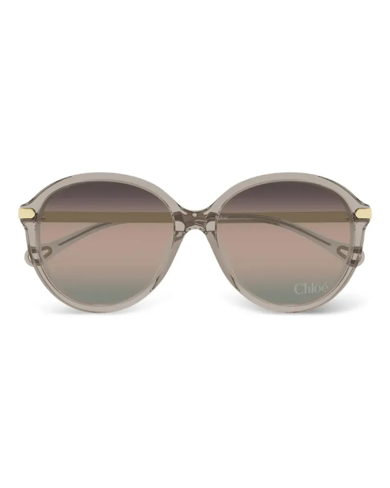 Chloé Sonnenbrille mit rundem Gestell - Braun Braun