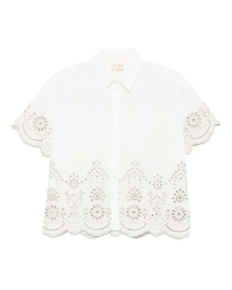 MC2 Saint Barth broderie-anglaise shirt - Weiß Weiß