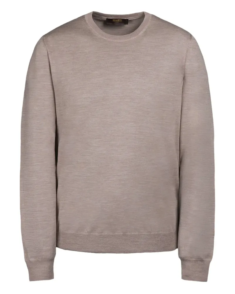 MOORER Orvieto crew-neck sweater - Nude Nude