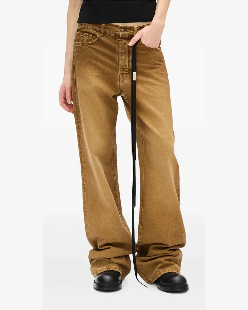 Ann Demeulemeester Sunfaded Bull Jeans - Braun Braun