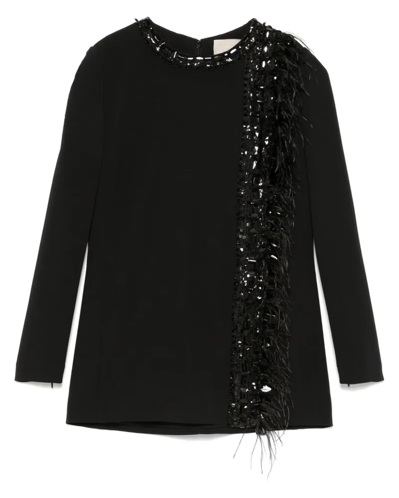Elie Saab Bestickte Cady-Bluse - Schwarz Schwarz