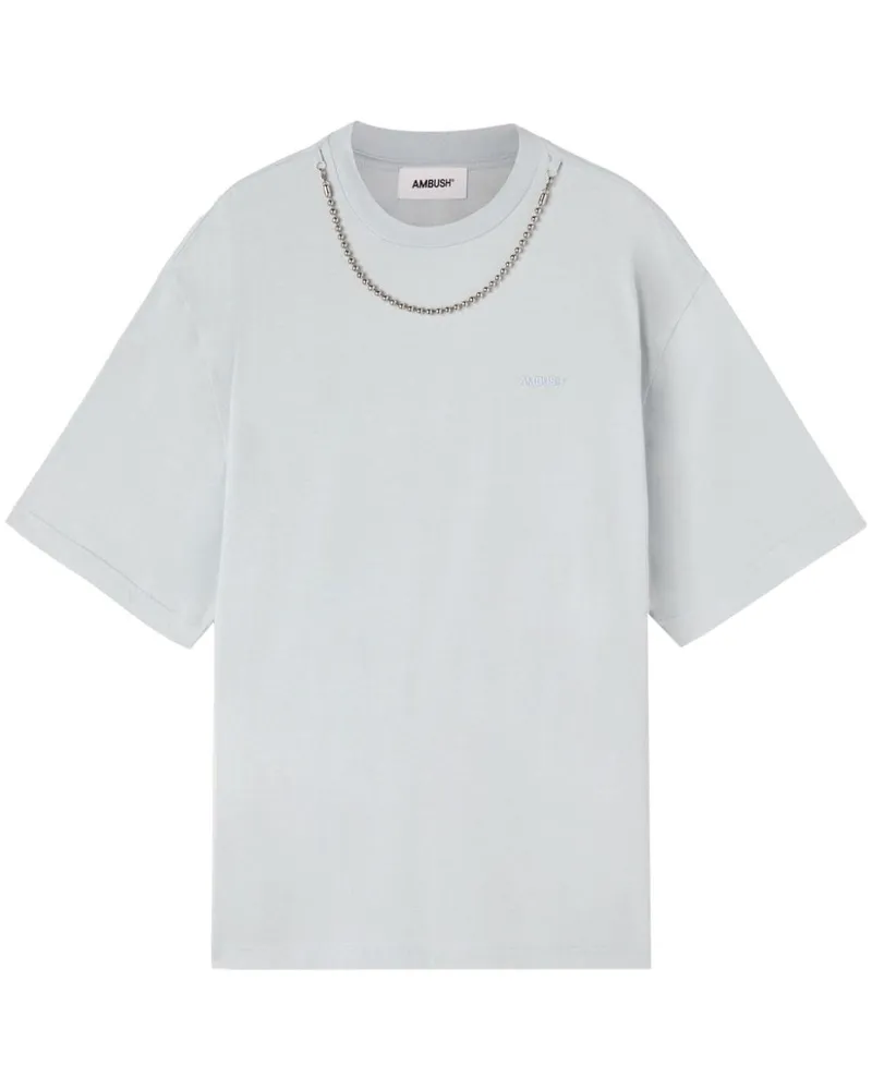 AMBUSH T-Shirt aus Bio-Baumwolle mit Kettendetail - Blau Blau