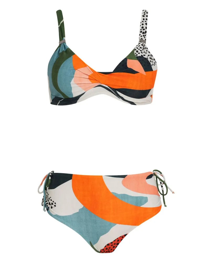 Lygia & Nanny Marcela Bikini mit abstraktem Print - Orange Orange