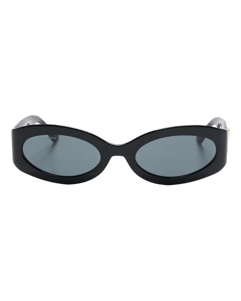 Dsquared2 Sonnenbrille mit ovalem Gestell - Schwarz Schwarz