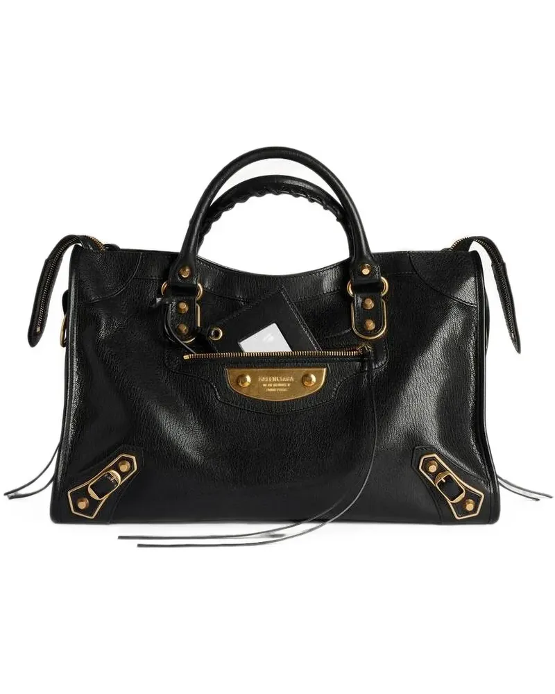 Balenciaga Le CIty Tote Bag mit Nieten - Schwarz Schwarz