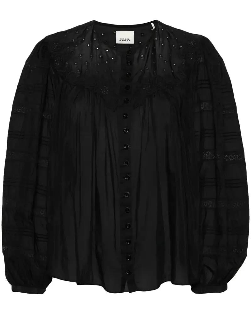 Isabel Marant Gregoria Hemd - Schwarz Schwarz