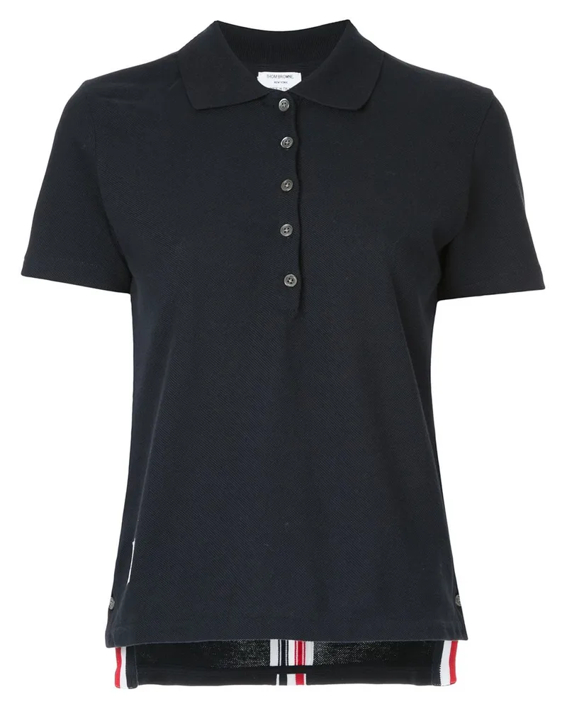 Thom Browne Poloshirt mit Streifen - Blau Blau