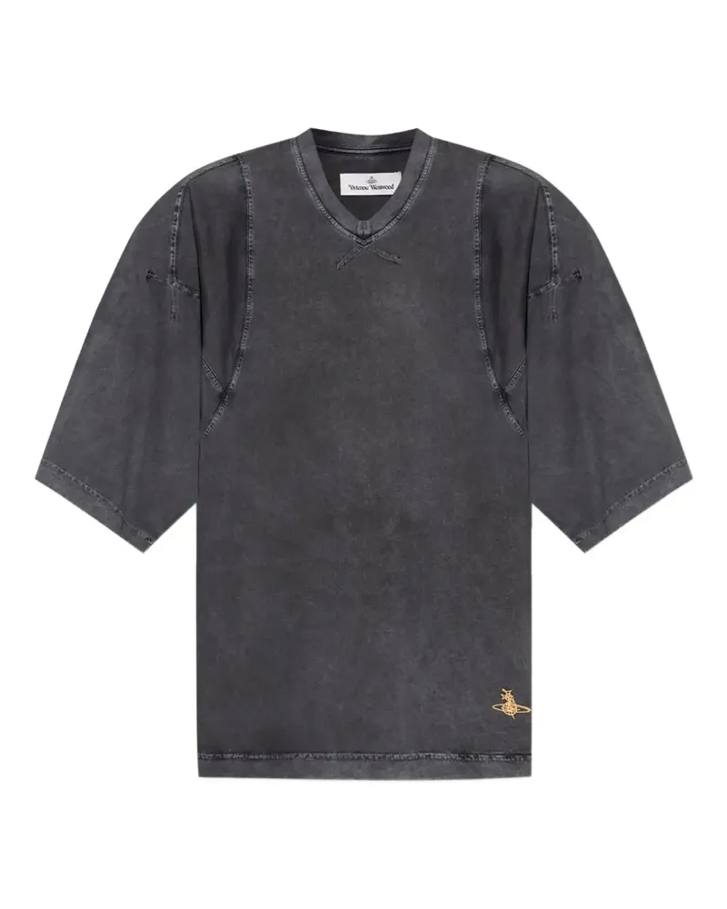 Vivienne Westwood T-Shirt mit V-Ausschnitt - Grau Grau