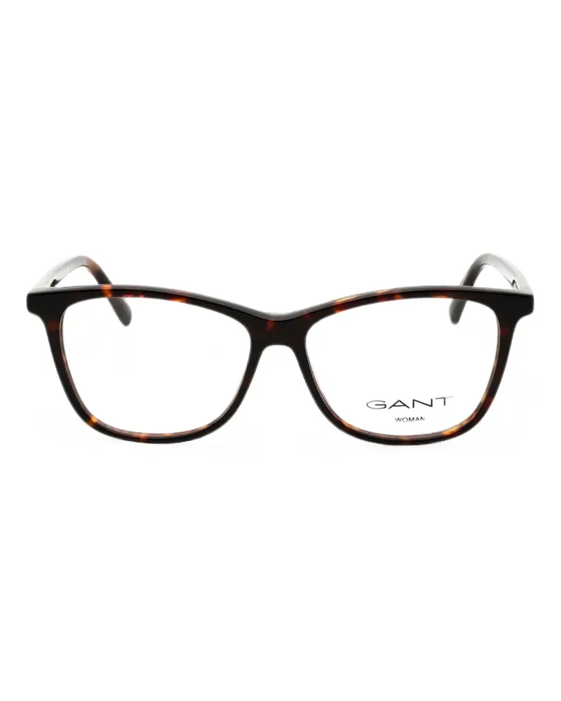 Gant tortoiseshell-effect rectangle-frame glasses - Braun Braun